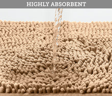Load image into Gallery viewer, Rectangle Microfiber Bathroom Rug, 15x23 inch, Beige