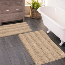 Load image into Gallery viewer, 2 Piece Rectangular Bath Rug Set, 15x23 + 20x30 inch, Beige