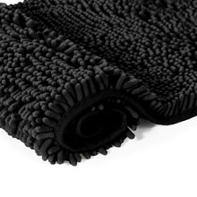 Load image into Gallery viewer, Microfiber Bathroom Rectangle Rug, 20x30 Inch, Black