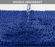 Load image into Gallery viewer, Rectangle Microfiber Bathroom Rug, 15x23 inch, Blue