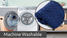 Load image into Gallery viewer, Rectangle Microfiber Bathroom Rug, 27x47 inch, Blue