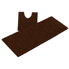 Load image into Gallery viewer, Luxury Microfiber 2-Piece Toilet & Bath Mat Set, XL, Brown
