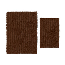 Load image into Gallery viewer, Rectangular 2 Piece Bath Rug Set, 15x23 + 24x36 inch, Brown