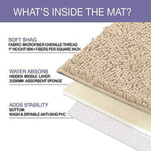 Load image into Gallery viewer, Bathroom Rugs Luxury Chenille 2-Piece Bath Mat Set, Large, Cream