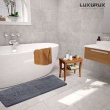 Load image into Gallery viewer, Rectangle Microfiber Bathroom Rug, 27x47 inch, Dark Gray