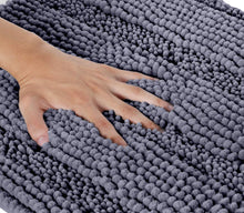 Load image into Gallery viewer, 2 Piece Rectangular Bath Rug Set, 15x23 + 24x36 inch, Dark Gray