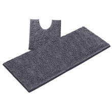 Load image into Gallery viewer, Luxury Microfiber 2-Piece Toilet & Bath Mat Set, XL, Dark Gray