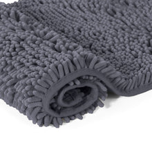 Load image into Gallery viewer, Rectangle Microfiber Bathroom Rug, 15x23 inch, Dark Gray