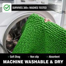 Load image into Gallery viewer, U-Shaped Toilet Bathroom Rug, 20x20, Green