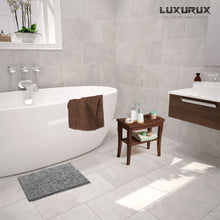 Load image into Gallery viewer, Rectangle Microfiber Bathroom Rug, 15x23 inch, Light Grey