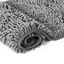 Load image into Gallery viewer, Rectangle Microfiber Bathroom Rug, 27x47 inch, Light Grey