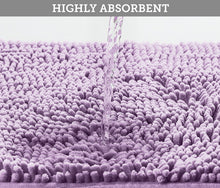 Load image into Gallery viewer, Rectangle Microfiber Bathroom Rug, 24x39 inch, Lavender