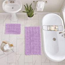 Load image into Gallery viewer, 2 Piece Rectangular Bath Rug Set, 15x23 + 24x36 inch, Lavender