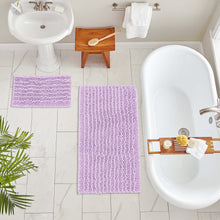 Load image into Gallery viewer, Rectangular 2 Piece Bath Rug Set, 15x23 + 24x36 inch, Lavender