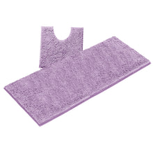 Load image into Gallery viewer, Luxury Microfiber 2-Piece Toilet & Bath Mat Set, XL, Lavender