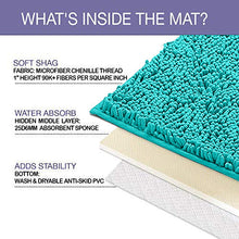 Load image into Gallery viewer, Rectangle Microfiber Bathroom Rug, 24x39 inch, Light Blue
