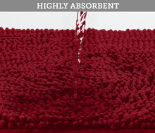 Load image into Gallery viewer, U-Shaped Toilet Bathroom Rug, 20x20, Maroon