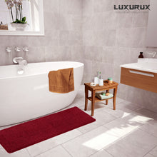 Load image into Gallery viewer, Rectangle Microfiber Bathroom Rug, 27x47 inch, Maroon-red