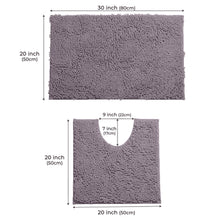 Load image into Gallery viewer, LuxUrux Bathroom Rugs Luxury Chenille 2-Piece Bath Mat Set, Mauve