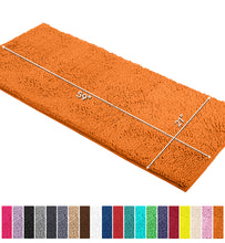 Load image into Gallery viewer, Runner Microfiber Bathroom Rug, 21x59 inch, Orange