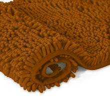 Load image into Gallery viewer, 2 Piece Bath Rug + Square Cutout Toilet Mat Set, Pumpkin