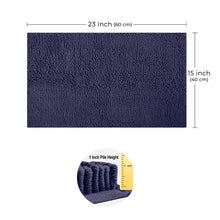 Load image into Gallery viewer, Rectangle Microfiber Bathroom Rug, 15x23 inch, Blue-purple