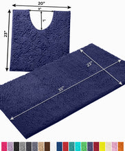 Load image into Gallery viewer, Bathroom Rugs Luxury Chenille 2-Piece Bath Mat Set, Large, Purple