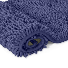 Load image into Gallery viewer, 2 Piece Bath Rug + Square Cutout Toilet Mat Set, Purple