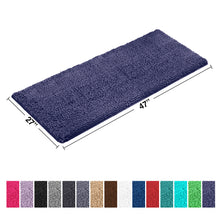 Load image into Gallery viewer, Rectangle Microfiber Bathroom Rug, 27x47 inch, Blue-purple
