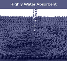 Load image into Gallery viewer, 2 Piece Bath Rug + Square Cutout Toilet Mat Set, Purple