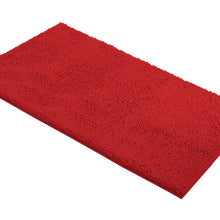 Load image into Gallery viewer, Rectangle Microfiber Bathroom Rug, 27x47 inch, Red