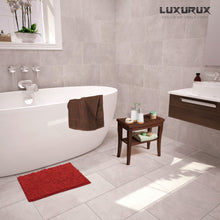 Load image into Gallery viewer, Rectangle Microfiber Bathroom Rug, 15x23 inch, Red