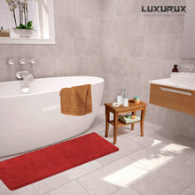 Load image into Gallery viewer, Rectangle Microfiber Bathroom Rug, 27x47 inch, Red
