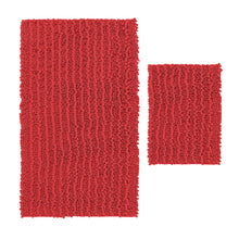 Load image into Gallery viewer, Rectangular 2 Piece Bath Rug Set, 15x23 + 27x47 inch, Red