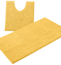 Load image into Gallery viewer, Bathroom Rugs Luxury Chenille 2-Piece Bath Mat Set, Large, Sunshine Yellow