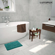 Load image into Gallery viewer, Rectangle Microfiber Bathroom Rug, 15x23 inch, Turquoise