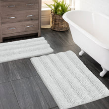 Load image into Gallery viewer, 2 Piece Rectangular Bath Rug Set, 15x23 + 20x30 inch, White
