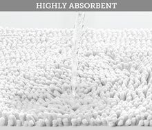 Load image into Gallery viewer, Microfiber Bathroom Rectangle Rug, 20x30 Inch, White