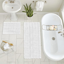 Load image into Gallery viewer, 2 Piece Rectangular Bath Rug Set, 15x23 + 27x47 inch, White