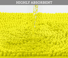 Load image into Gallery viewer, U-Shaped Toilet Bathroom Rug, 20x23, Neon Yellow