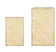 Load image into Gallery viewer, Microfiber 2-Piece Rectangular Mats Set, 20x30 &amp; 15x23 Inch, Cream
