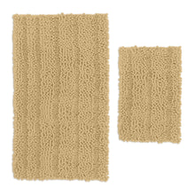 Load image into Gallery viewer, 2 Piece Rectangular Bath Rug Set, 15x23 + 27x47 inch, Beige
