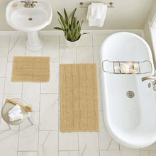 Load image into Gallery viewer, 2 Piece Rectangular Bath Rug Set, 15x23 + 24x36 inch, Beige
