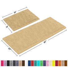 Load image into Gallery viewer, Chenille Microfiber 2-Piece Rectangular Mats Set, XL, Beige
