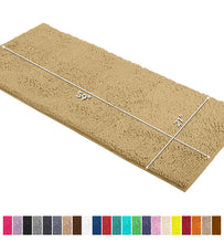 Load image into Gallery viewer, Runner Microfiber Bathroom Rug, 21x59 inch, Beige
