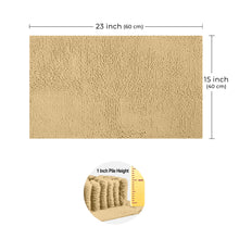 Load image into Gallery viewer, Rectangle Microfiber Bathroom Rug, 15x23 inch, Beige

