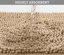 Load image into Gallery viewer, Luxury Microfiber 2-Piece Toilet &amp; Bath Mat Set, XL, Beige

