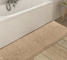 Load image into Gallery viewer, Runner Microfiber Bathroom Rug, 21x59 inch, Beige
