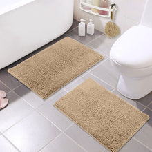Load image into Gallery viewer, Microfiber Rectangular Mat Mini Set, 16x24 Inch 2 Pack Set, Beige

