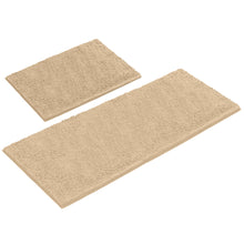 Load image into Gallery viewer, Chenille Microfiber 2-Piece Rectangular Mats Set, XL, Birch
